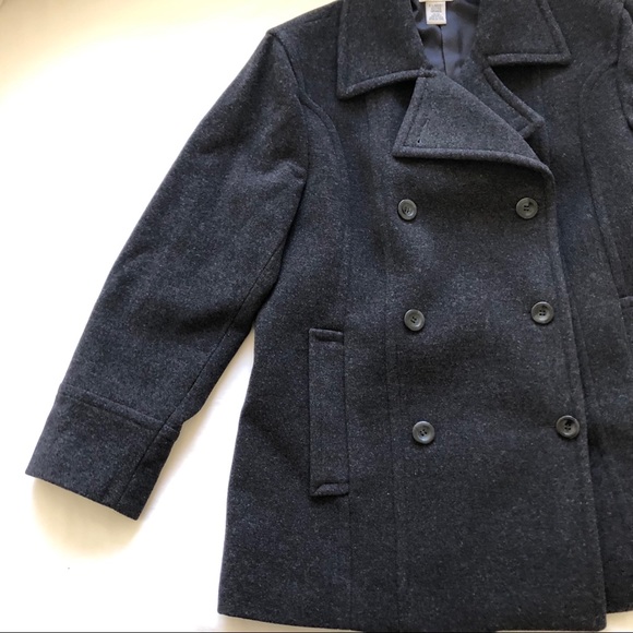 St. John’s Bay Pea Coat shortened sleeves - Picture 6 of 10